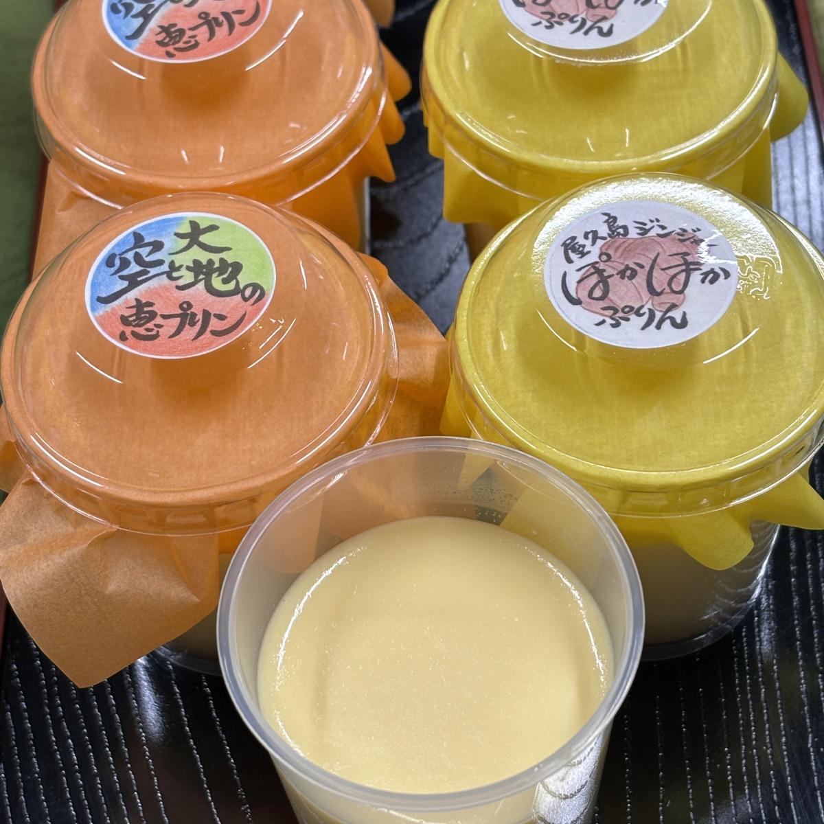 「空と大地の恵みプリン」と「ぽかぽかプリン」の画像