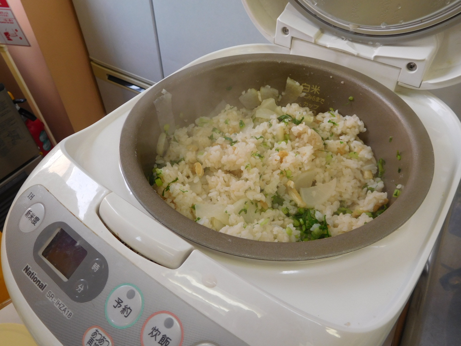 根原大根を使った炊き込みご飯
